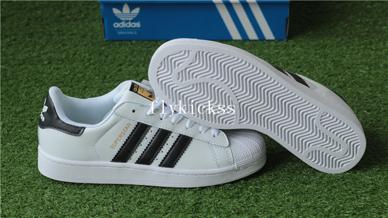 Adidas Superstar White Black Stripes C77124